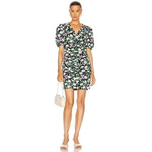 Veronica Beard Janis Ruched Floral Minidress